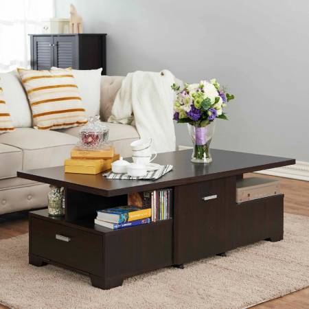 Mobile Storage Coffee Table - Removable mobile storage coffee table.